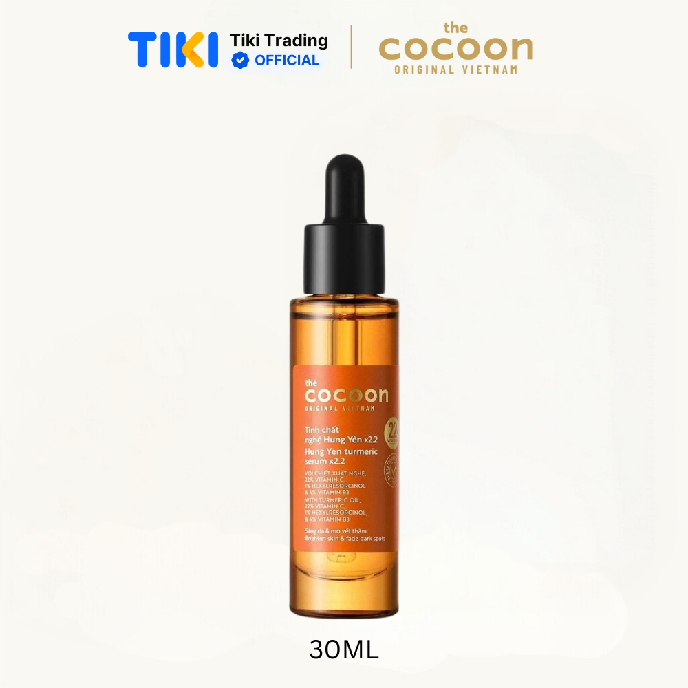 Tinh chất nghệ Hưng Yên C22 với 22% vitamin C sáng da chuyên sâu &amp; mờ vết thâm Cocoon 30ml