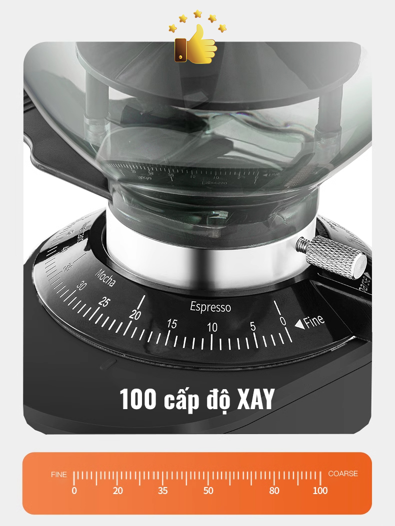 Máy Xay Cà Phê G9A Tự Động 2 Lập Trình, 100 Cấp Xay Cực Mịn, Thương Mại Chuyên Nghiệp, Bản Nâng Cấp, hàng chính hãng