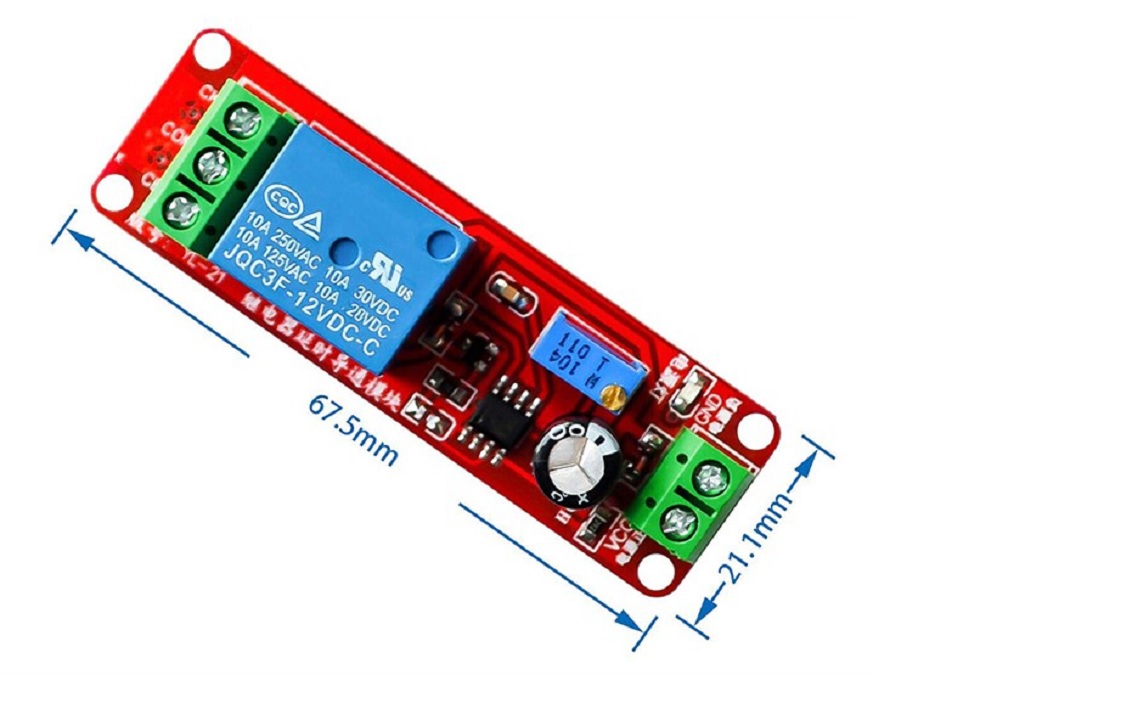 Mạch tạo thời gian trễ ngắt relay NE555 12V DC, chế vòi rửa tay tự động