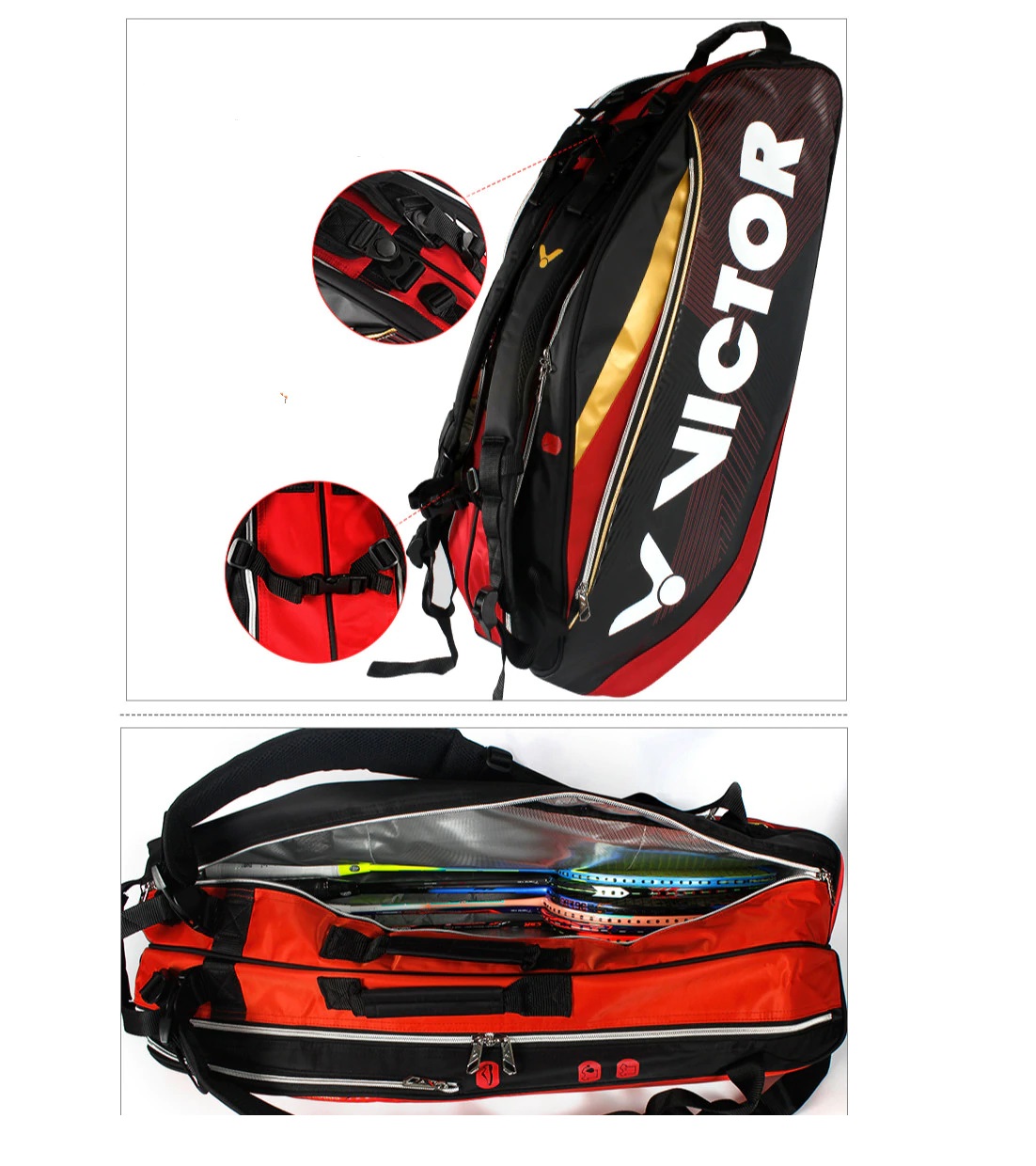 Túi vợt thể thao Victor BR9209 chống nhiệt tốt, có 3 màu lựa chọn, hàng có sẵn
