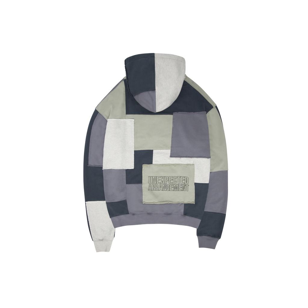 Áo hoodie 'GOLDIE PATCHWORK' ghép mảnh 100% nỉ French Terry