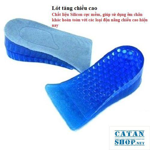 Hình ảnh Combo 4 miếng lót đế giày tăng chiều cao silicon siêu êm ái, giày đế cao, giày độn gót GD192-LGIAYTCC-4XANH