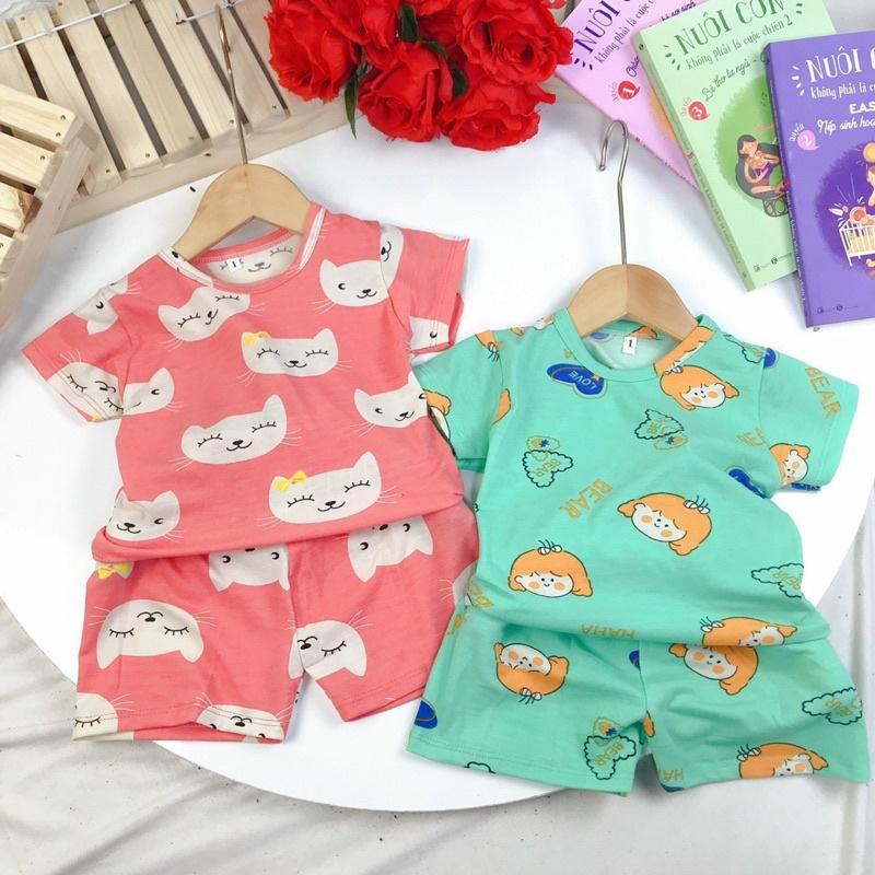 Combo 4 bộ cotton 4 chiều cộc tay hoặc balo cho bé