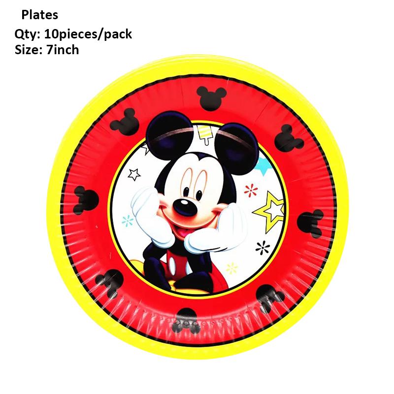 Kỷ Niệm Đảng Tắm Chuột Mickey Đỏ Đảng Dùng Một Lần Bộ Đồ Ăn Trẻ Em Sinh Nhật Vật Dụng Trang Trí 121 Cái