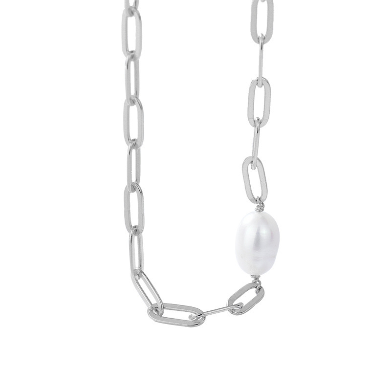 Dây chuyền vòng cổ thời trang mix hạt châu đơn giản cá tính punk rock Âu Mỹ