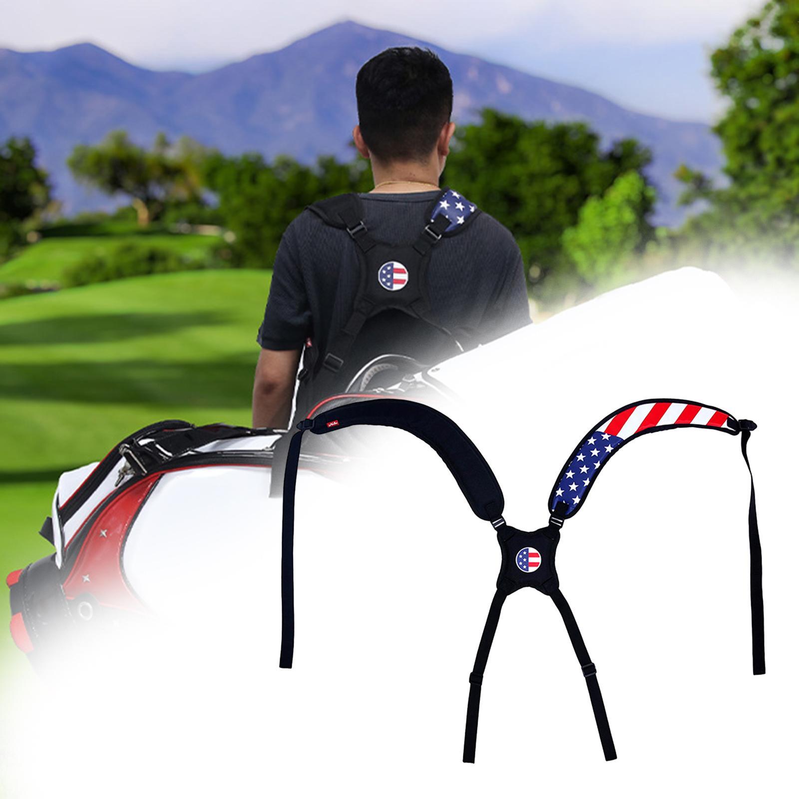 Golf Bag Strap Replacement Comfort Double Shoulder Adjustable Strap Padded Golf Carrying Bag Strap