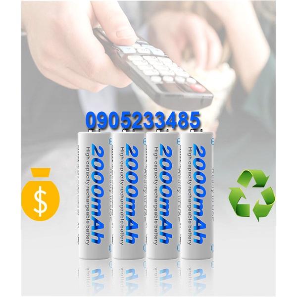 Bộ Sạc Pin Đa Năng AA , AAA Tặng Kèm 04 Viên Sạc AA 1200mAh 1.2V