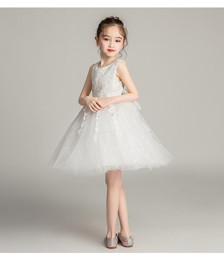 Váy đầm bé gái dễ thương, váy lưới bồng bềnh dự tiệc cho bé từ 6-12 tuổi màu trắng