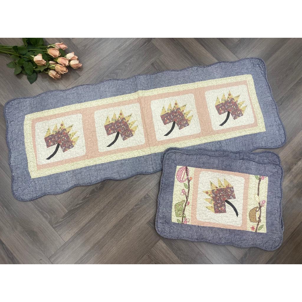 Thảm set 3 - Lá gai - T3N543