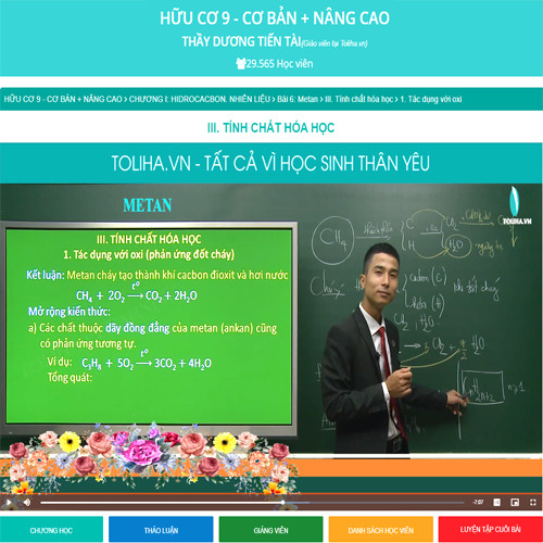 Khóa học HỮU CƠ 9 - CƠ BẢN + NÂNG CAO thầy Dương Tiến Tài - 09 tháng