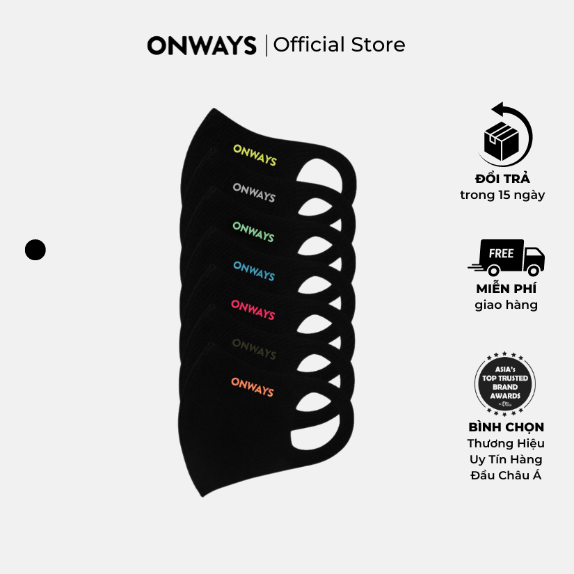 ONWAYS Set 7 Khẩu Trang Vải 3D Chống Nước Ngăn Giọt Bắn AMA 2003