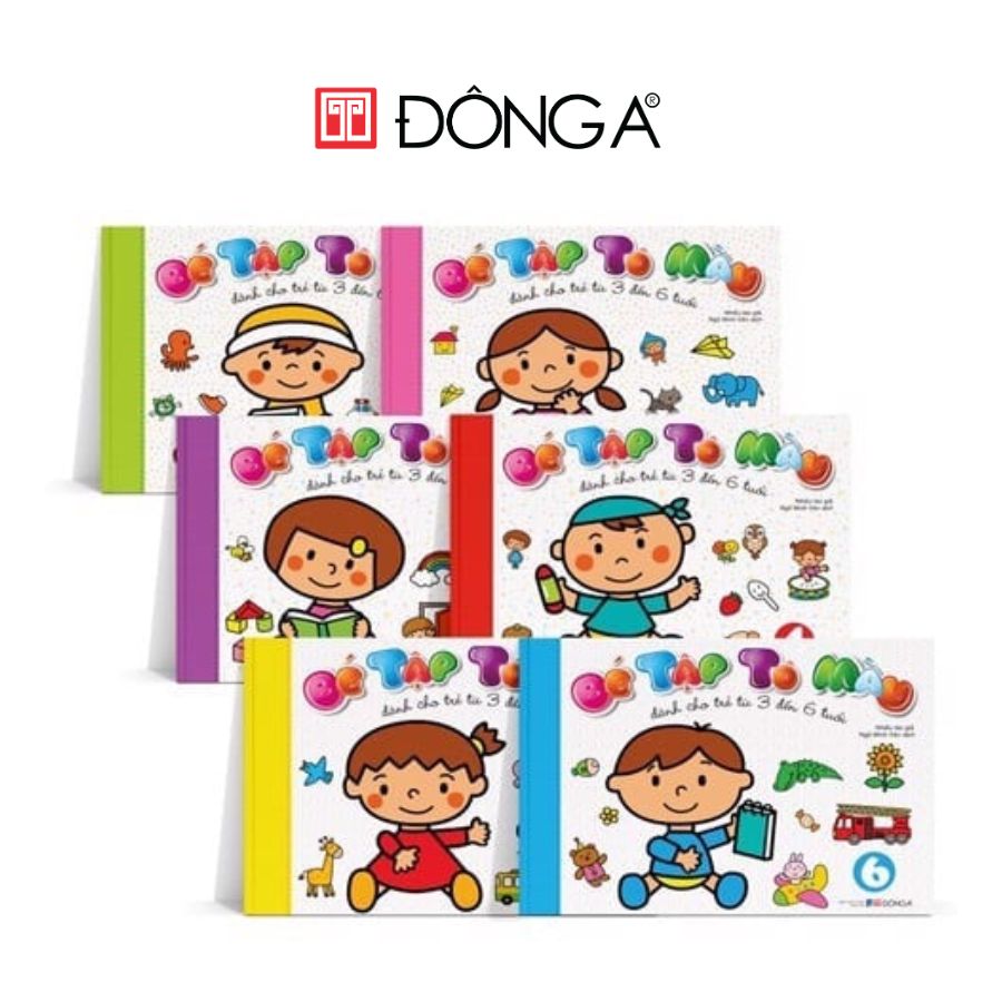 Combo 6 cuốn Bé tập tô màu - Dành cho trẻ 3-6 tuổi