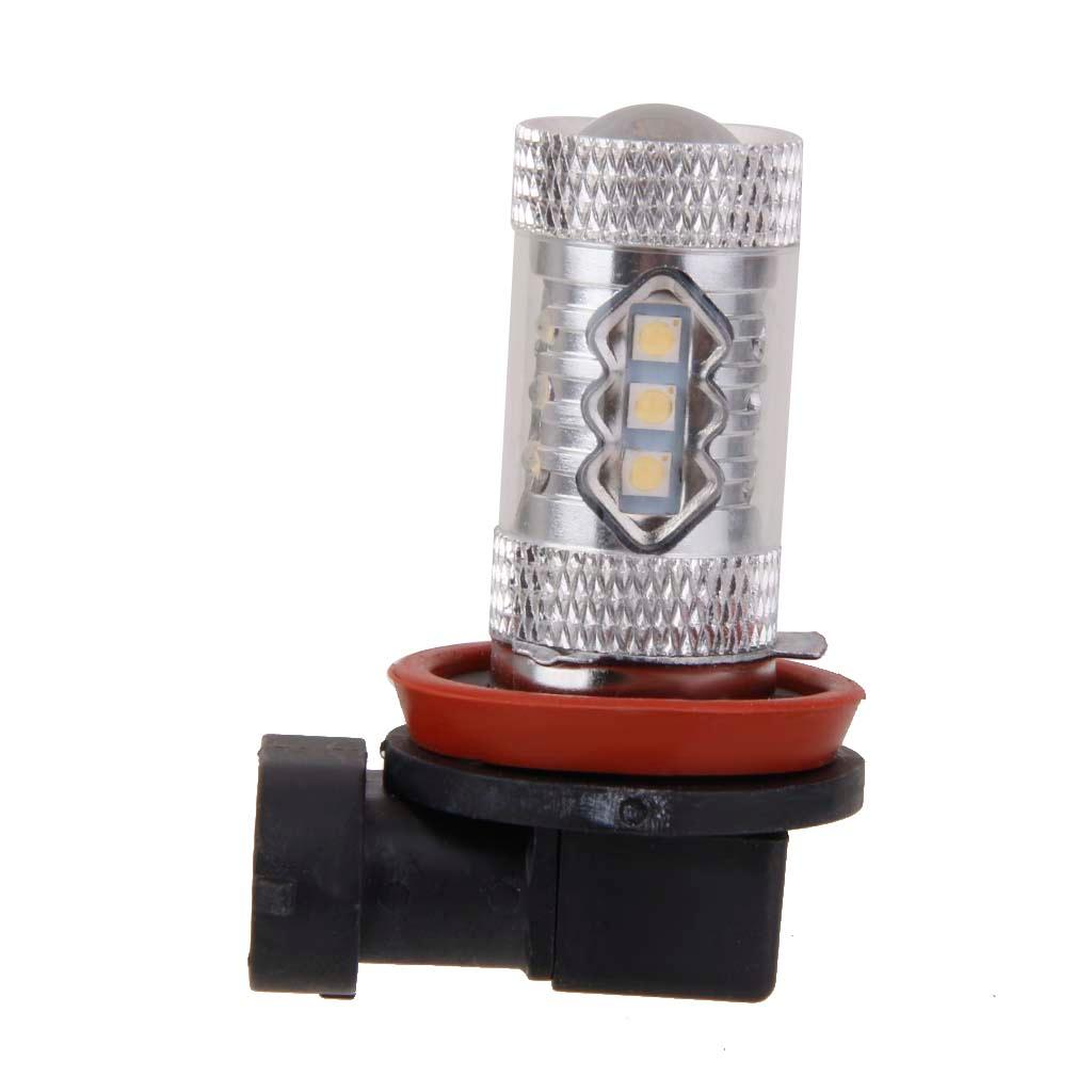 Aluminum Shell H8 80W with Convex Lens LED Tail Parking Light Bulb