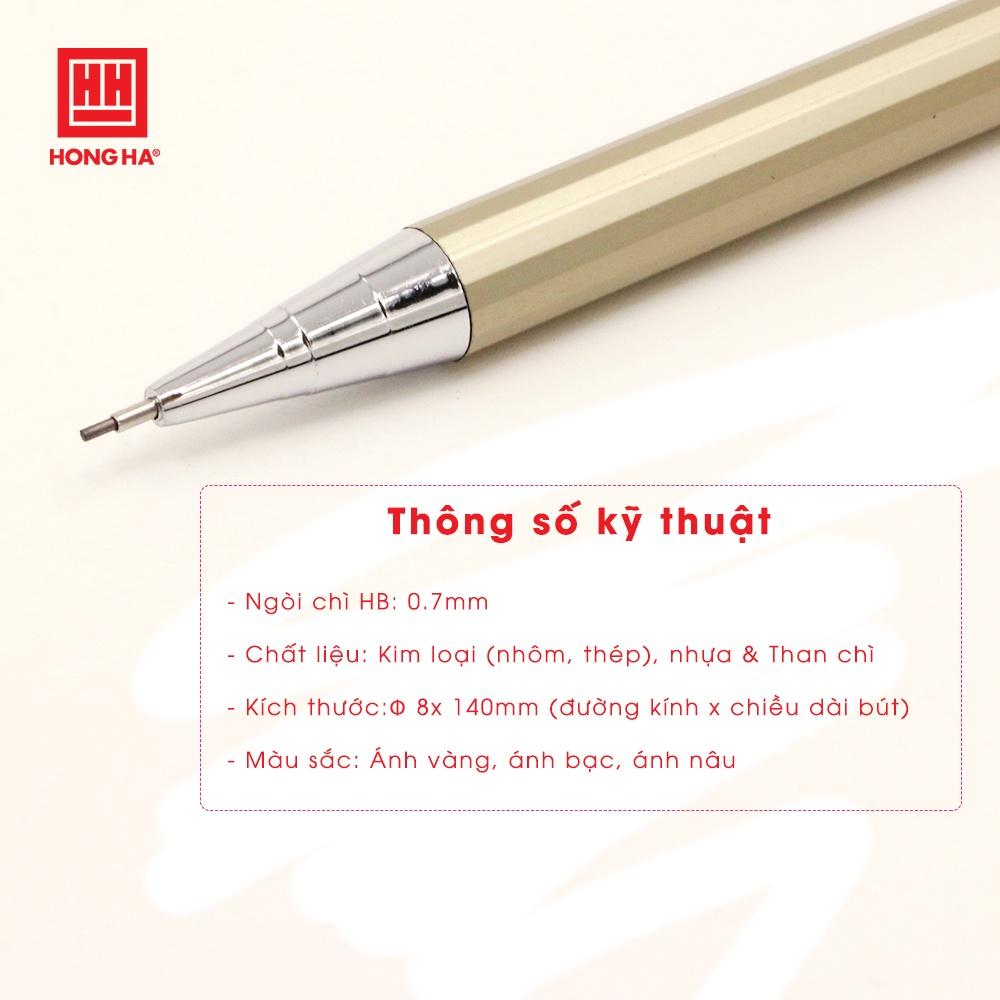 Bút chì kim 0.7mm - Vỏ kim loại chống gỉ Hồng Hà - 3543