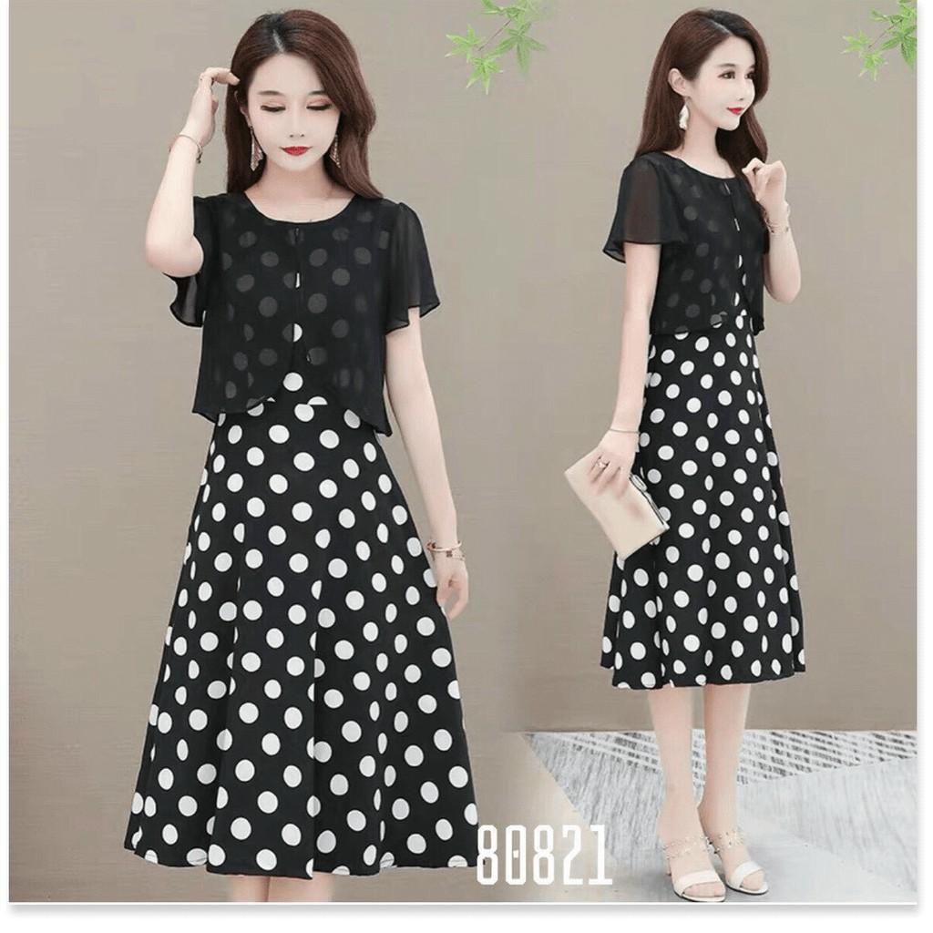 ĐẦM VOAN LỤA CHẤM BI DỰ TIỆC SIÊU XINH