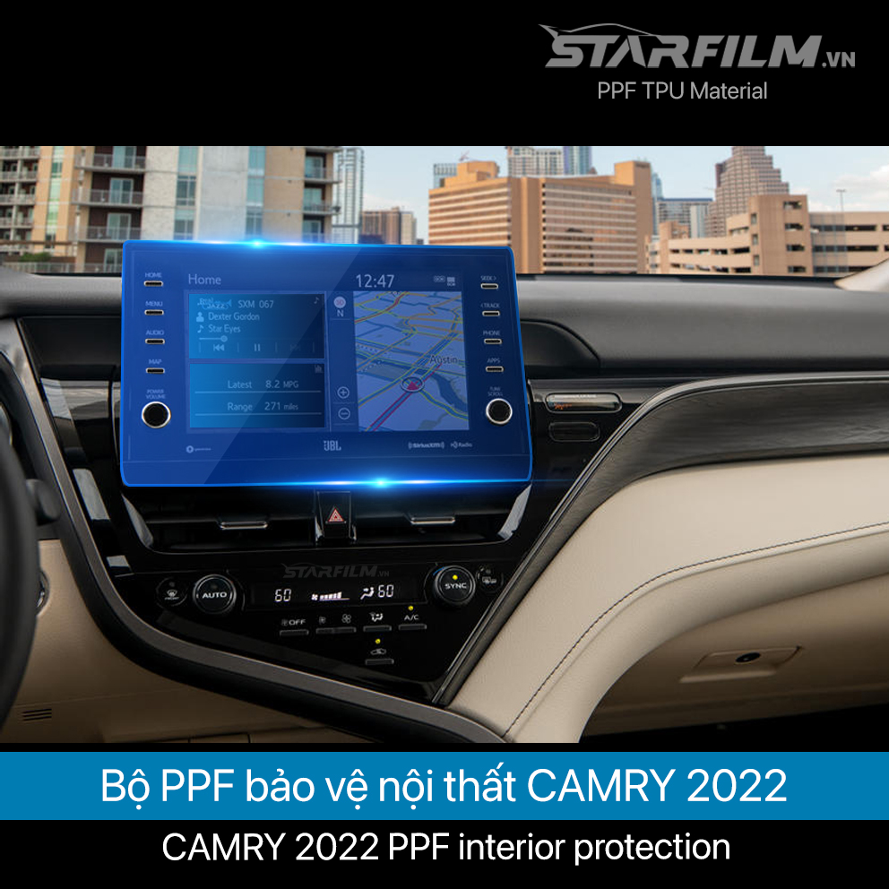 Toyota Camry 2022 PPF TPU nội thất chống xước tự hồi phục STARFILM