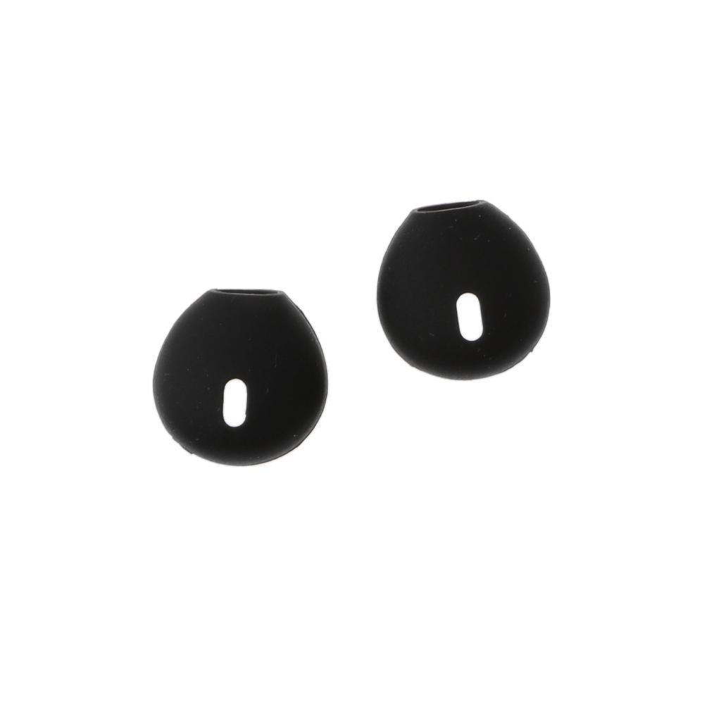 2X 1 Pair Silicone Earbuds Eartips Caps Compatible for AirPods Black