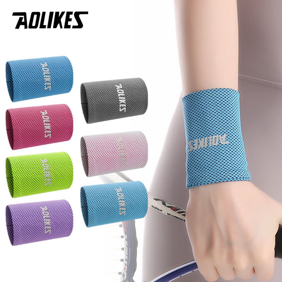 Bộ 2 băng đeo cổ tay AOLIKES A-7931 thấm mồ hôi Cool sports wristband