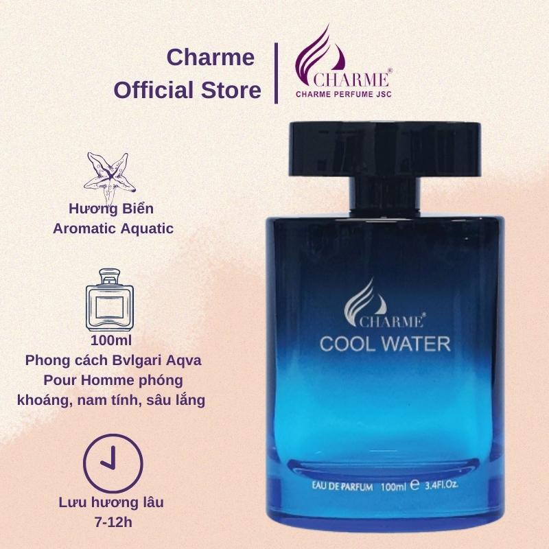 Nước Hoa Nam CHARME COOL WATER 100ml Lưu Hương Lâu Thơm Mát, Mạnh Mẽ và Thanh Lịch Cho Các Quý Ông