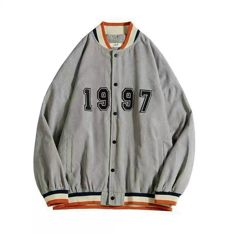 Áo Khoác Nhung Bomber Thêu Logo 1997 Cực Chất