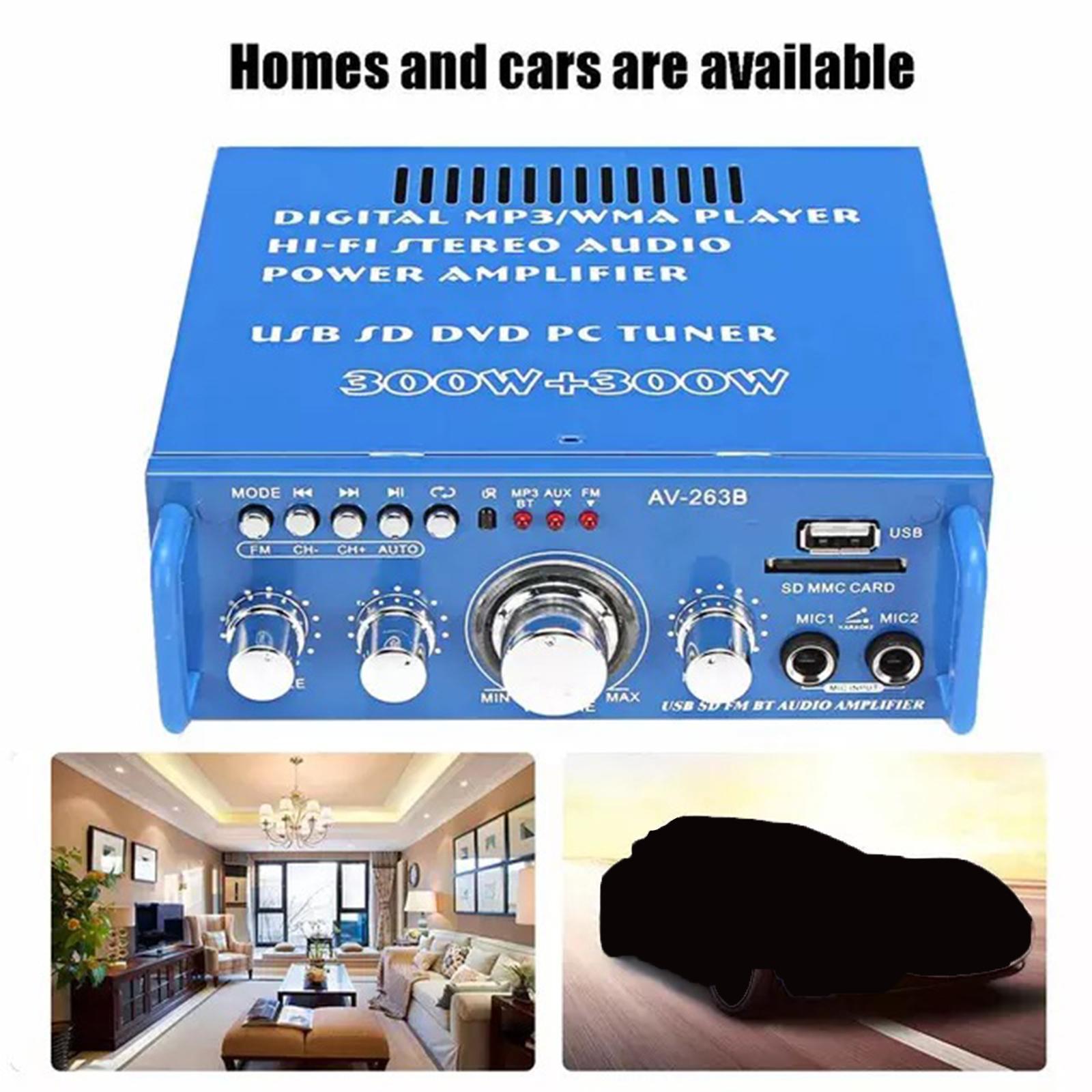 Mini Bluetooth 5.0 Audio Power Home Stereo Amp Card FM