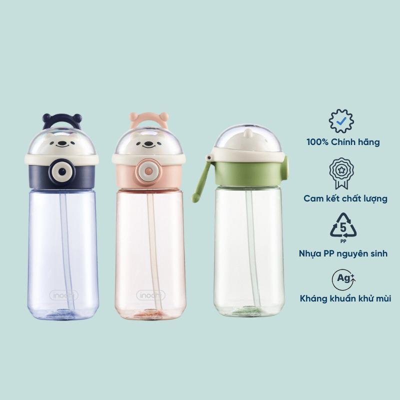 Bình Nước Kita Boo 480/620 ml - Inochi HIN.BIKF Nhiều Màu, Chất Liệu Tritan, An Toàn Cho Bé