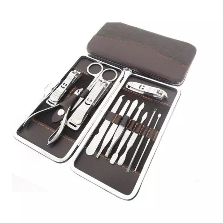 Bộ Cắt, Bấm Móng Tay Inox Hộp Da Cao Cấp Full Box Tiện Lợi