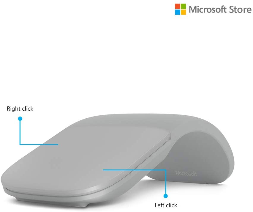 Chuột Bluetooth 4.0 Surface Pro Arc Mouse siêu mỏng gọn nhẹ ôm tay - Hàng Nhập Khẩu