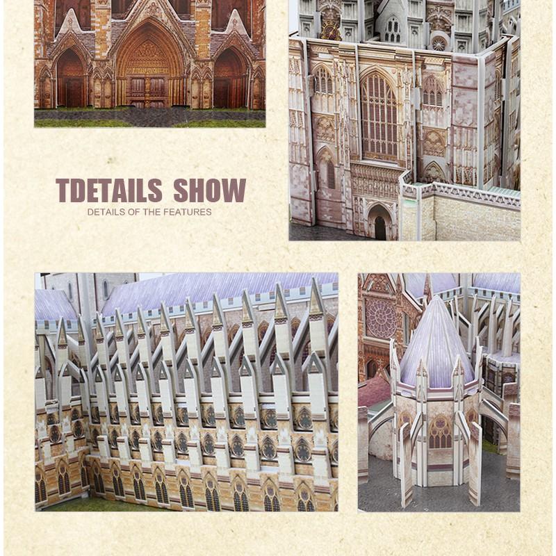 Mô hình giấy 3D - Tu viện Westminster - Anh