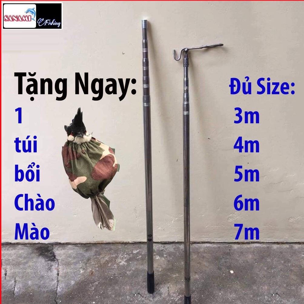 Sào bẫy Chim, Sào rút Inox đa năng 3m 5m 6m 7m