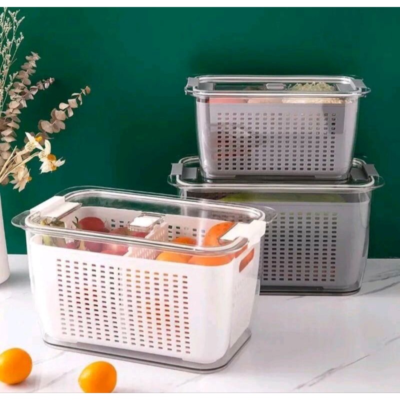 BỘ 2 HỘP THỰC PHẨM 2 LỚP HOKORI CAO CẤP, CHẤT LIỆU NHỰA ABS AN TOÀN CHO SỨC KHỎE, CÓ NẮP KÍN CÓ LỖ THOÁT KHÍ, VỚI 2 KÍCH CỠ KHÁC NHAU