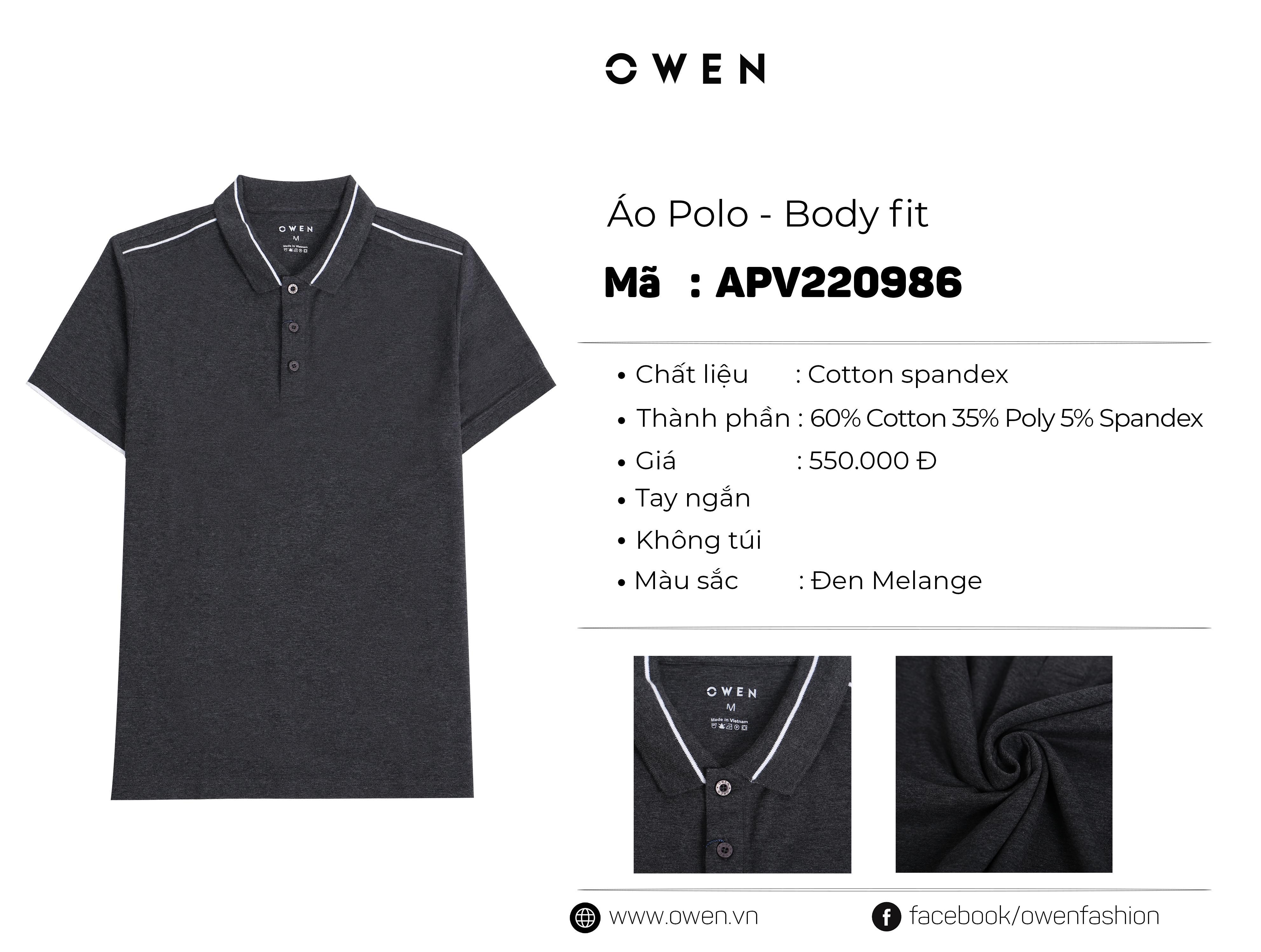 Áo polo ngắn tay Cotton Spandex In/thêu