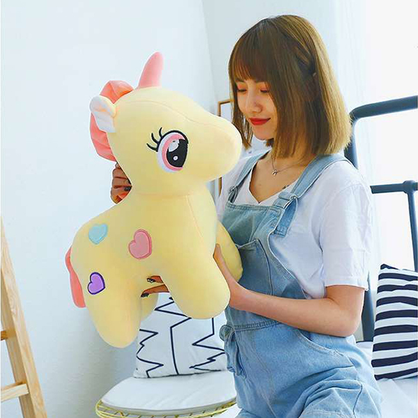 Gấu Bông Ngựa Pony (40 Cm) Gb18 (Màu Vàng)