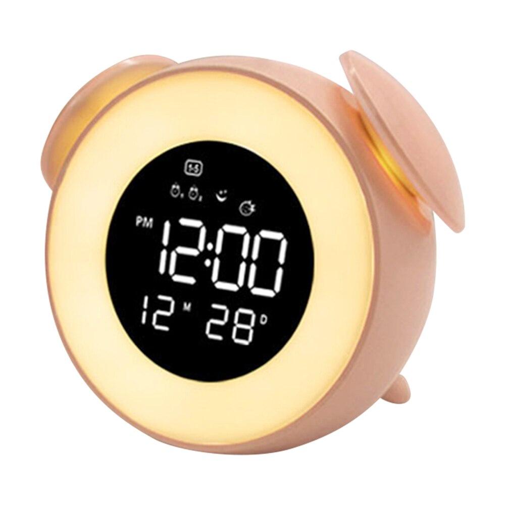 AA 1PC Digital LED Electronic Alarm Clock Mini Desktop Clock Mirror Surface LED Clock Night Lightwith USB Charging
