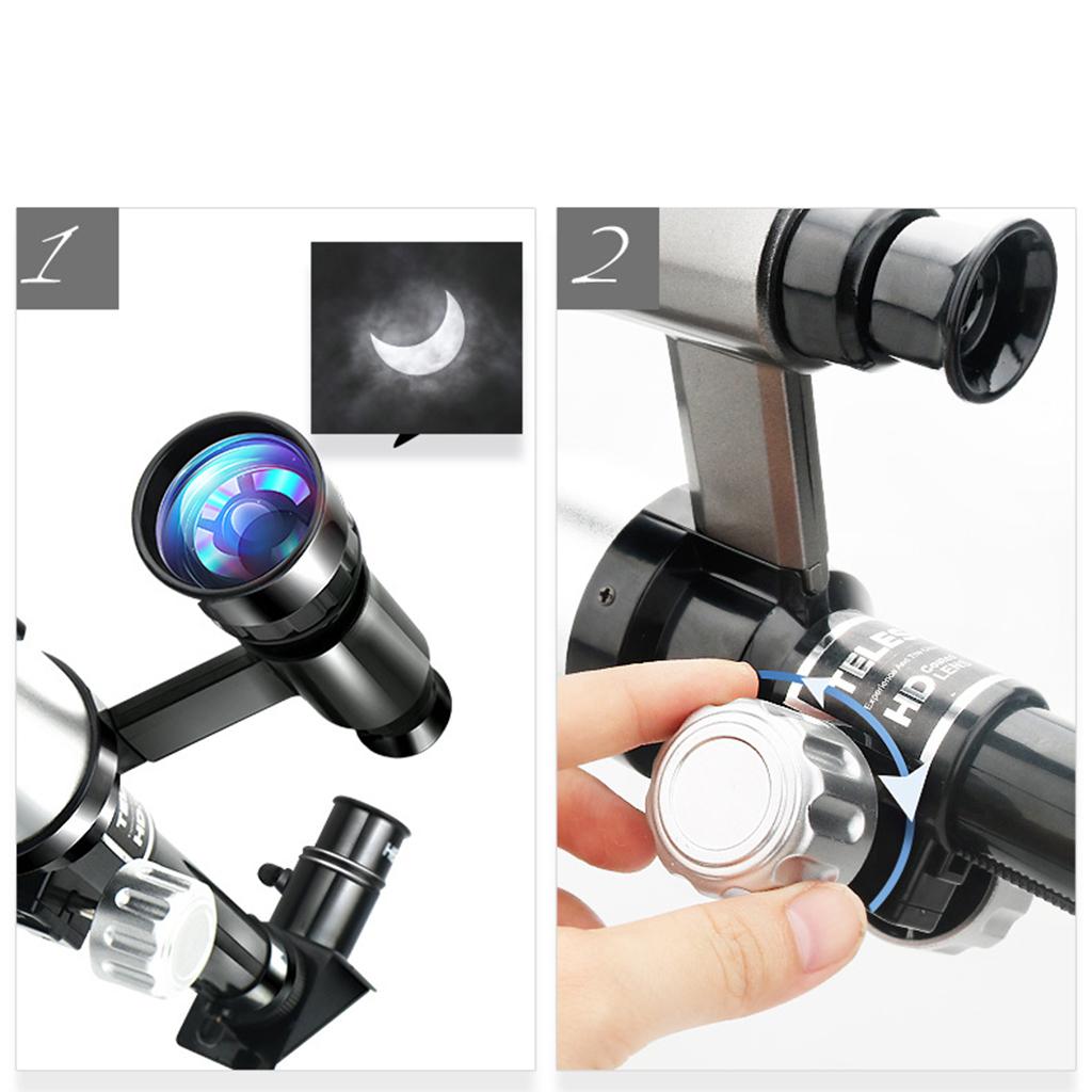 70 Mm HD Astronomical Reflector Telescope Monocular Set And Tripod Moon Filter for Adults Children