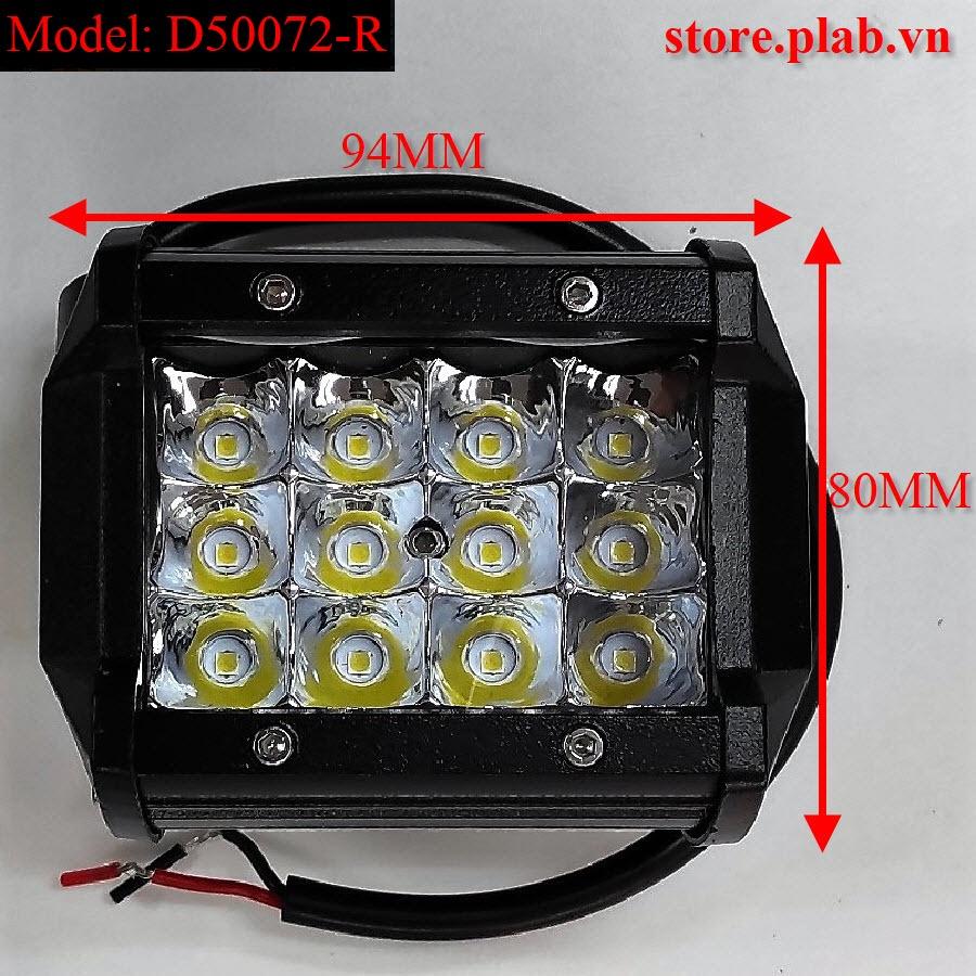 Đèn tăng sáng ô tô 4 inch 36W 12 LEDS