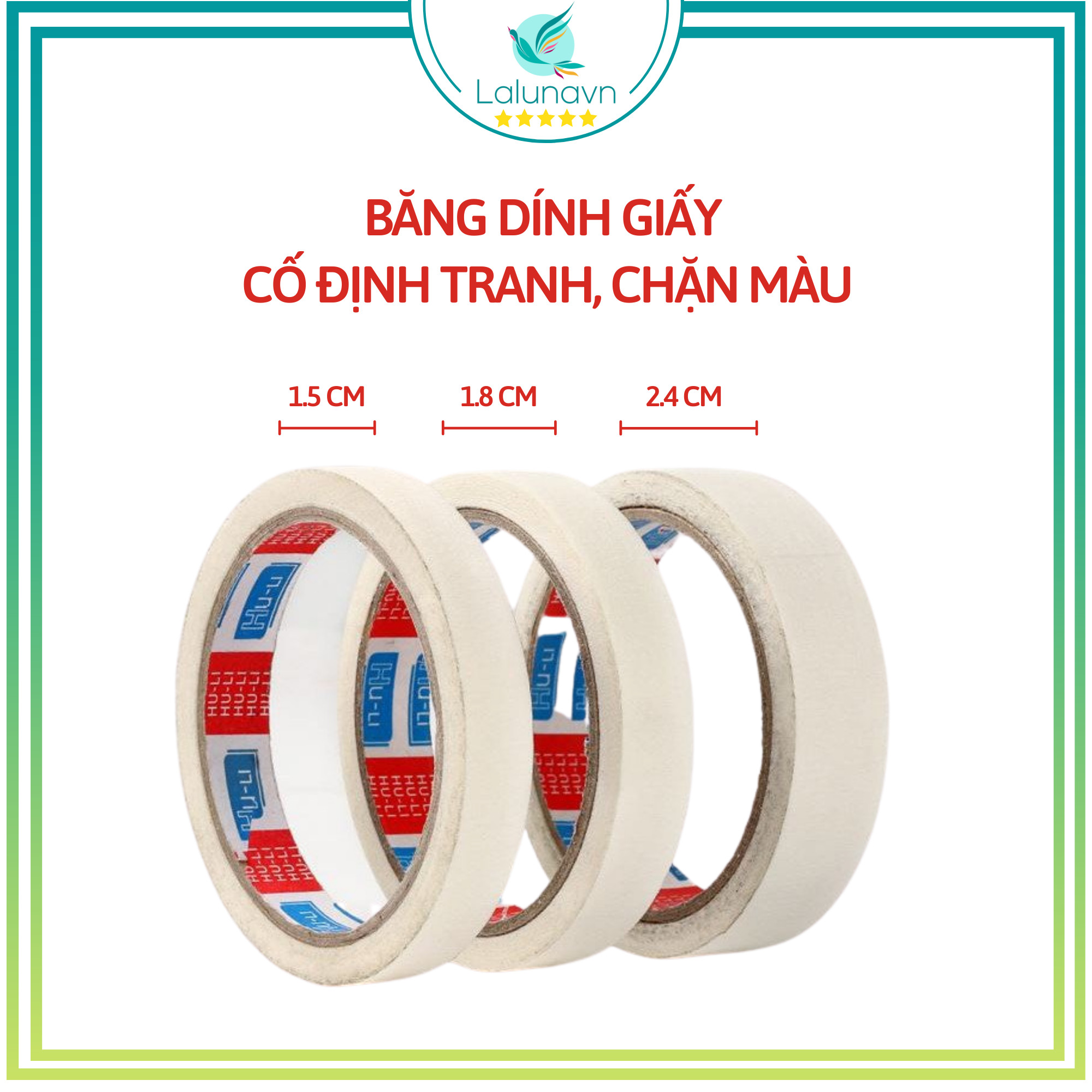 Băng Keo Dính Giấy Chặn Màu Nước, Màu Acrylic, Sơn, Chịu Nhiệt Và Cố Định Giấy - B43