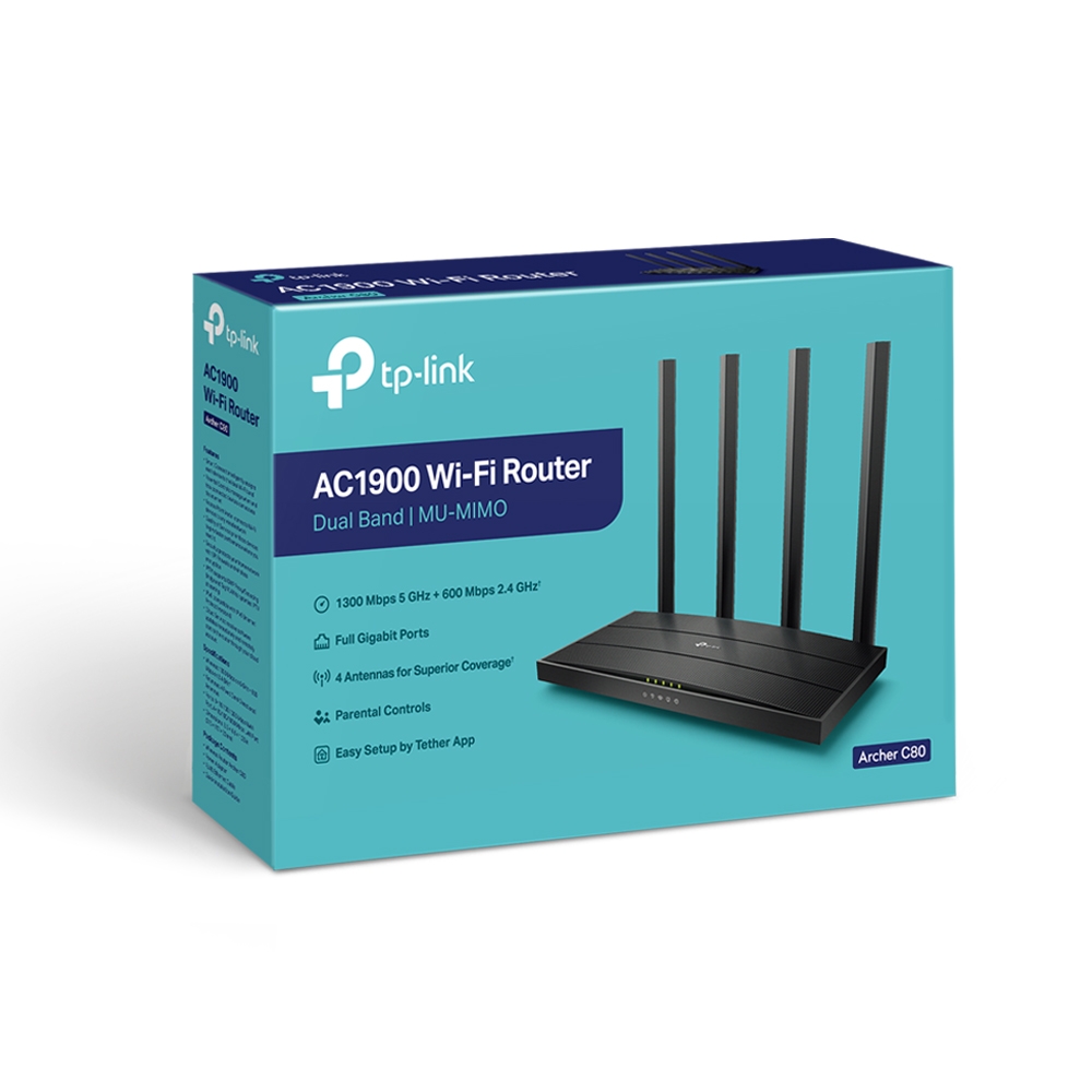 Bộ Phát Wifi TP-Link Archer C80 Băng Tần Kép MU-MIMO AC1900 - Hàng Chính Hãng