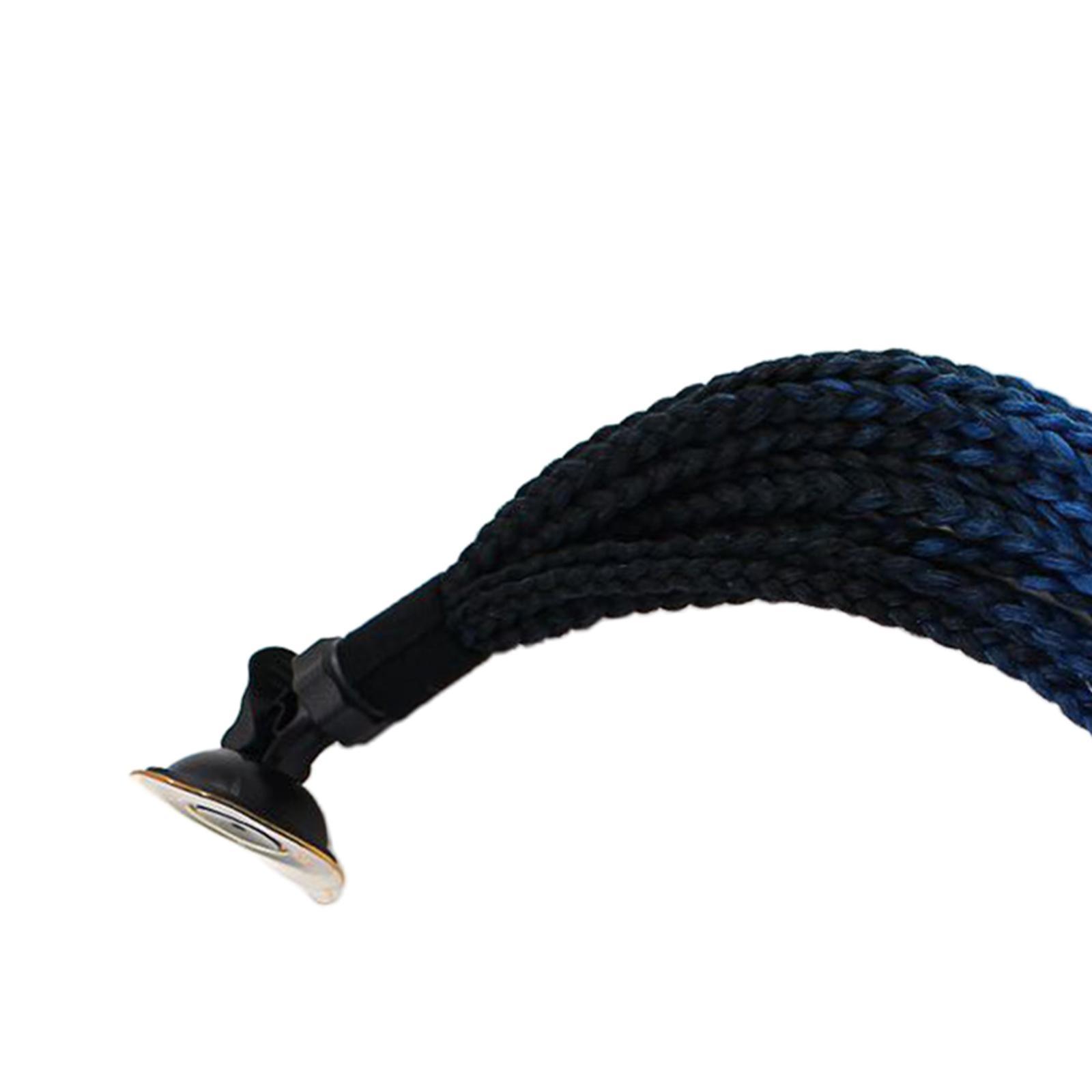 2x 55cm Hair Helmet Pigtail Gradient Ponytail for Motorcycle