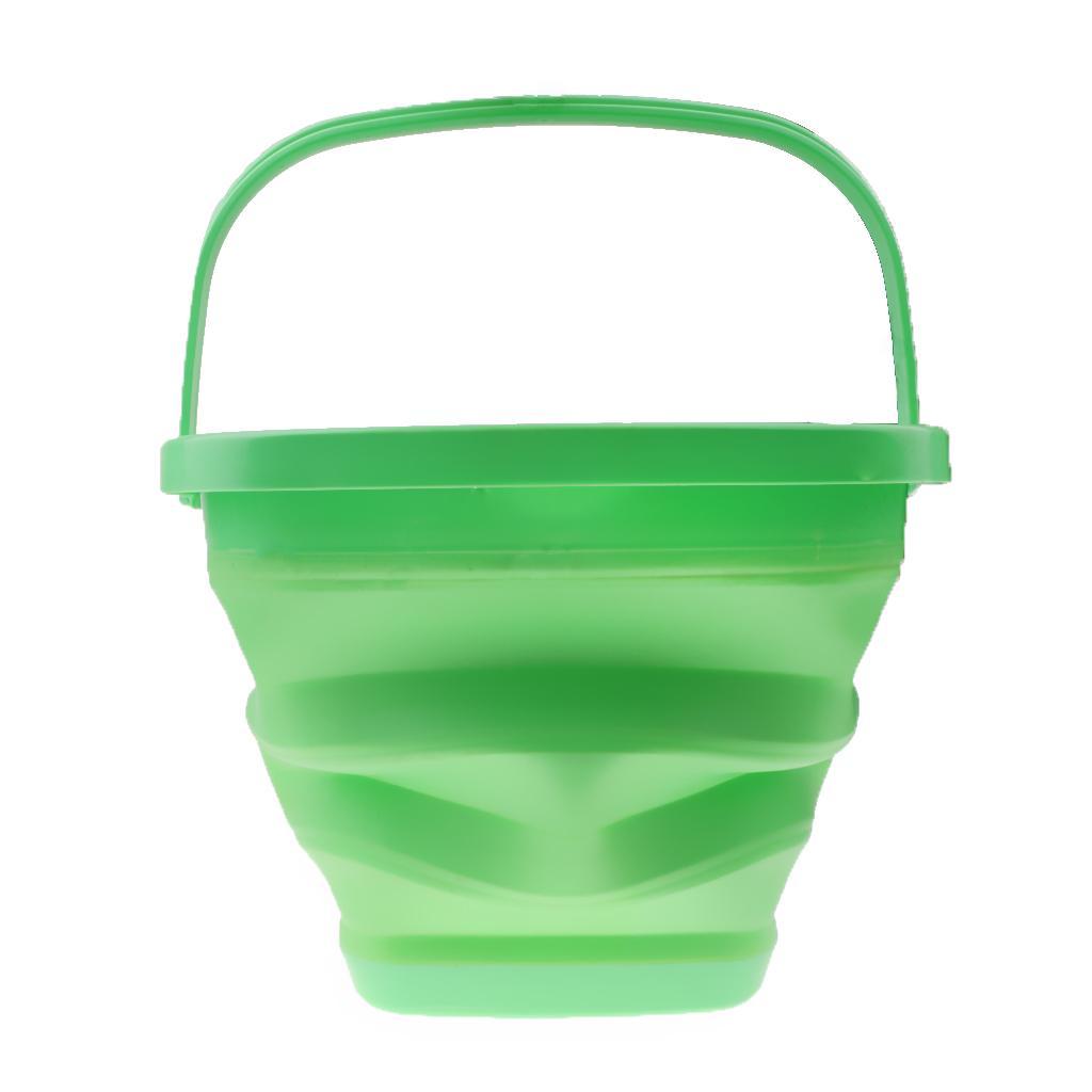 Foldable Water Bucket Fishing Tackle Pail Minnow Bait Lure Container S 10L