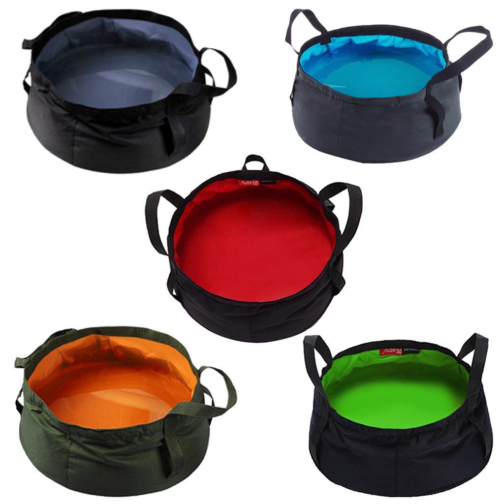 Outdoor Foldable Basin Travel Hiking Camping Picnic Water Bucket Red