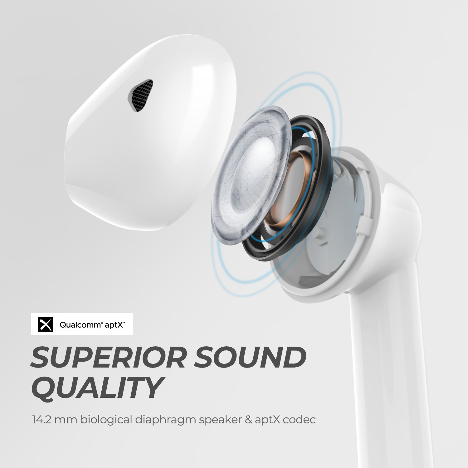 Tai Nghe True Wireless Earbuds SOUNDPEATS TrueAir Smart Touch Bluetooth V5.0 - Hàng Chính Hãng