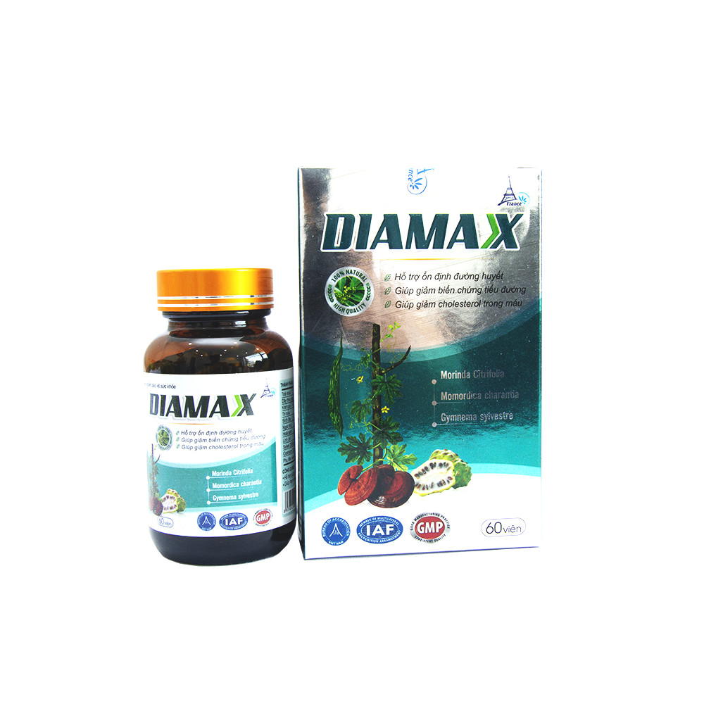 Viên Uống Hỗ Trợ Ổn Định Đường Huyết và Hỗ Trợ Giảm Mỡ Trong Máu DIAMAX - Hộp 60 viên