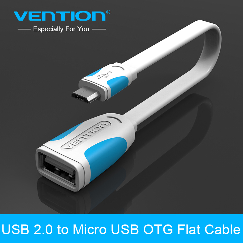 Cáp USB OTG Vention dài 25cm kết nối điện thoại, máy tính bảng với các thiết bị như chuột, bàn phím, USB... - Hàng chính hãng