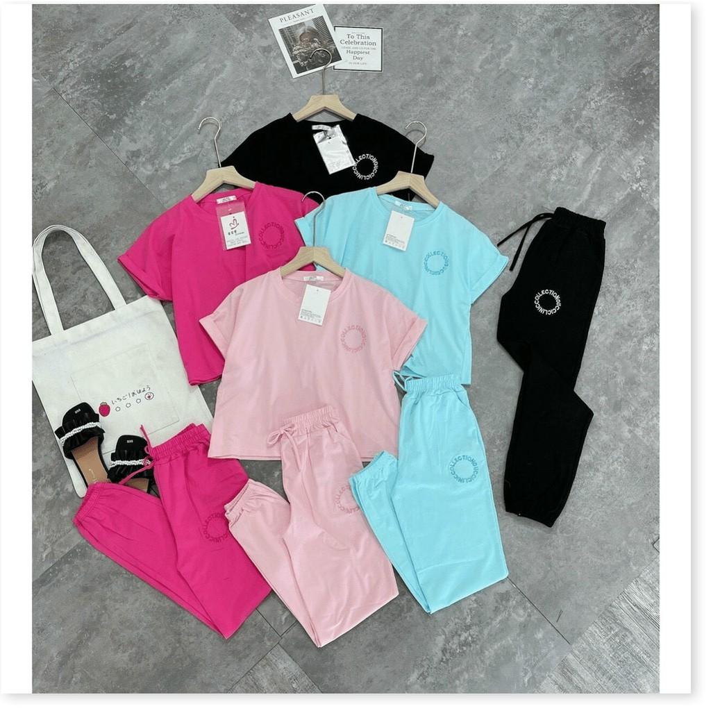 SET BỘ THUN TAY NGẮN,QUẦN DÀI NỮ NHIỀU MÀU XINH XẮN HỢP CHO MÙA HÈ THỜI TRANG VINA 1HIT FASHION