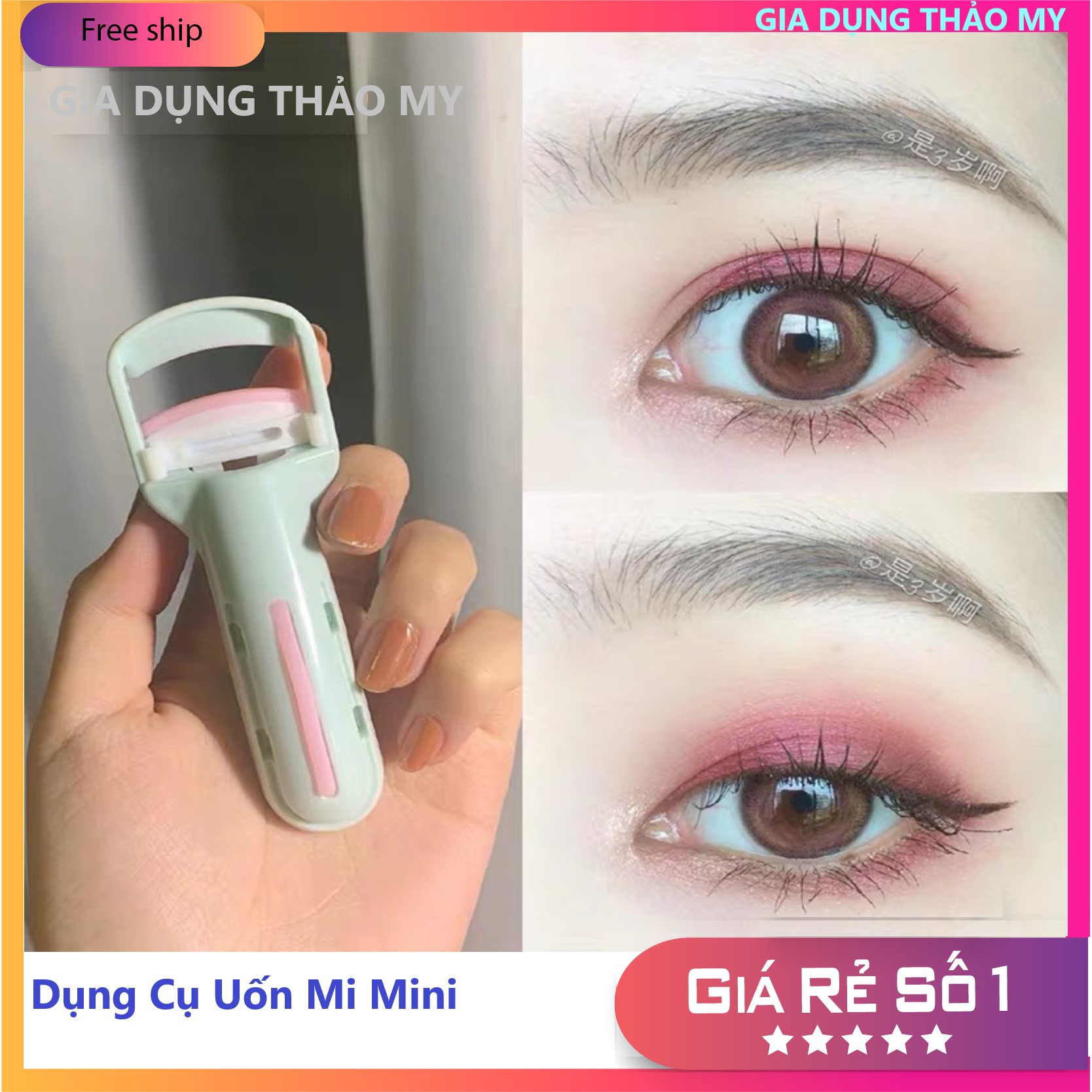 Dụng Cụ Uốn Mi Bấm Mi Tiện Dụng Cho Trang Điểm Mắt