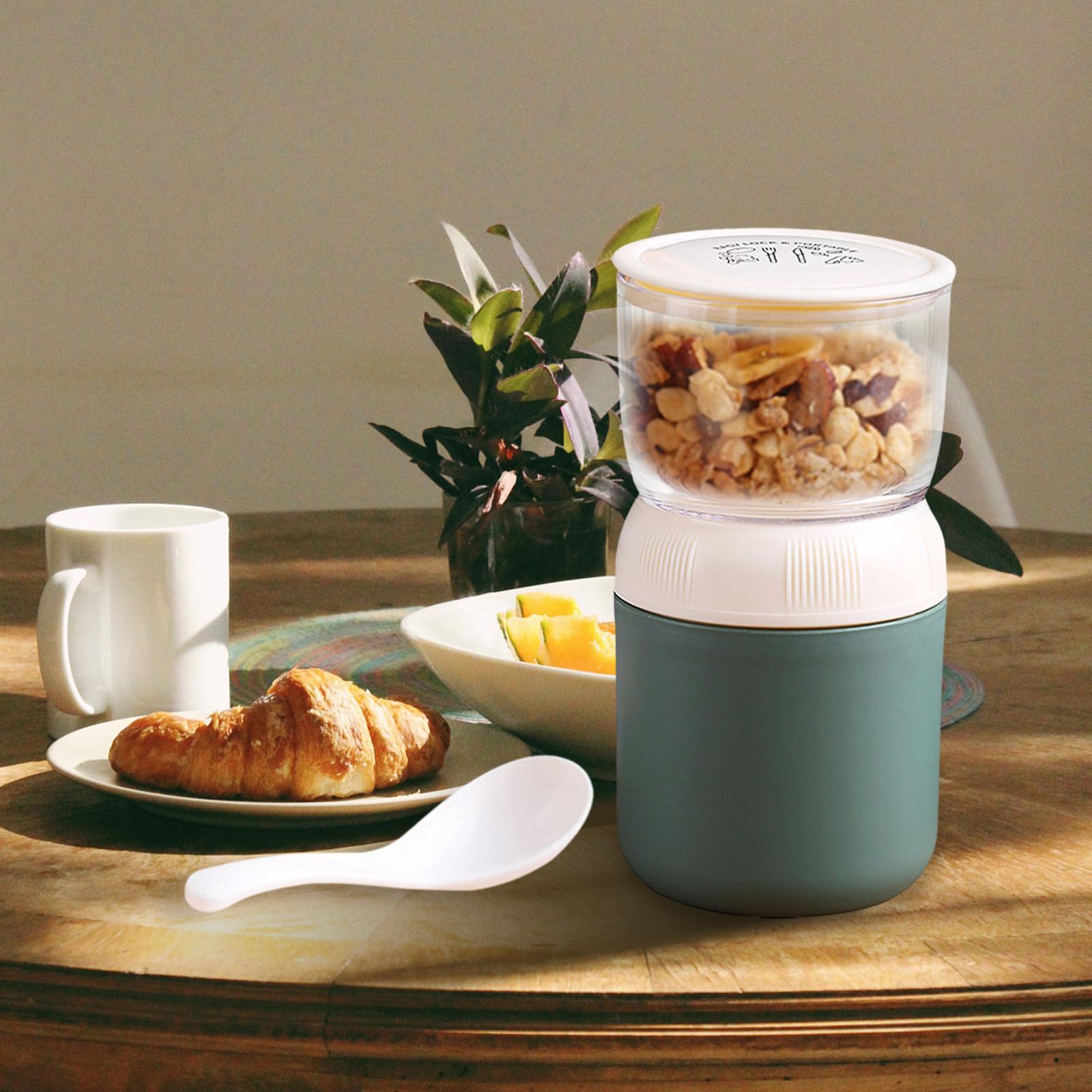2Pcs Lunch Pot Yogurt Container Insulated Food Container 2 Tier