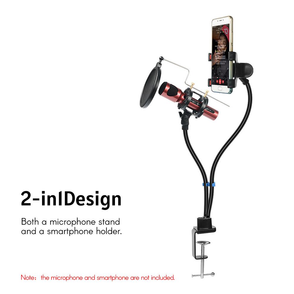 Giá đỡ micrô 2 trong 1 linh hoạt Hỗ trợ phát trực tiếp