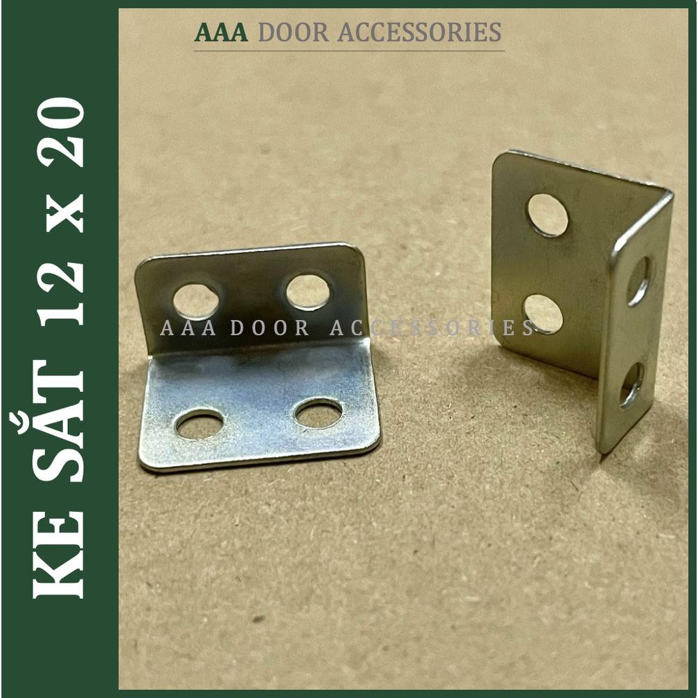 100g ke sắt 12x20 - Bát sắt bắt làm ngăn tủ kính 12x20 (bas sắt kệ tủ)