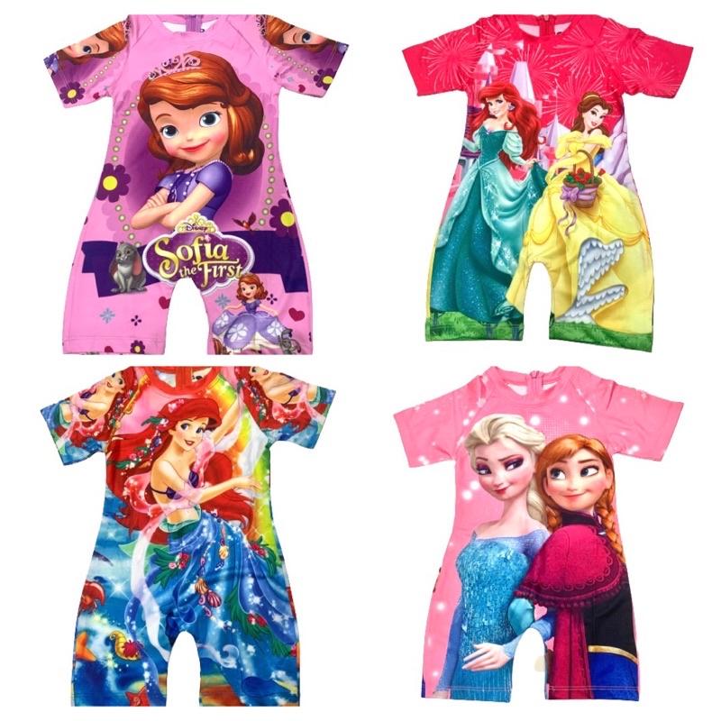 Bộ Bơi Liền Bé Gái 10kg-46kg Thun Lạnh In 3D